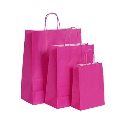Draagtas Basic papieren tassen - roze 1