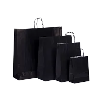 Afbeelding Basic papieren tassen - zwart
