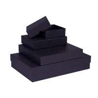 Afbeelding Luxe kraft dozen met deksel – Zwart