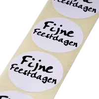 Afbeelding Stickers – Fijne feestdagen - wit