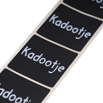 Cadeausticker op rol Stickers – Kadootje - zwart 1